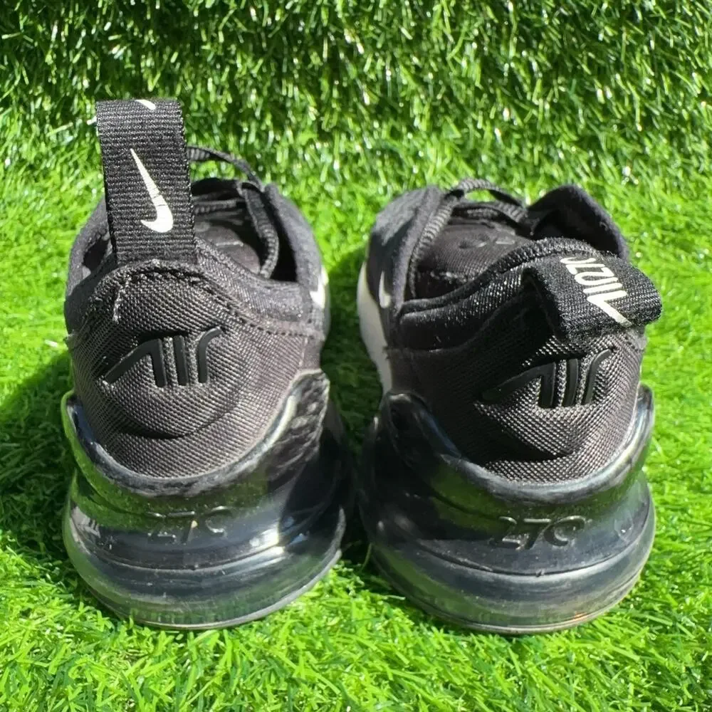 Nike Air Max 270 Kids 13C Black White Anthracite Shoes AO2372 001